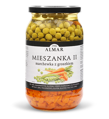 Vegetable Mix II: carrots with peas 900ml/860g