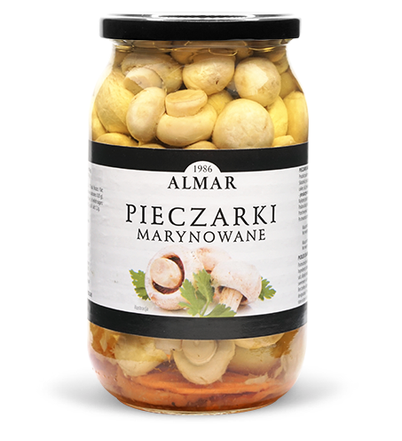 Pickled champignon mushrooms