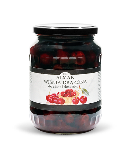Pitted cherries for cakes and desserts