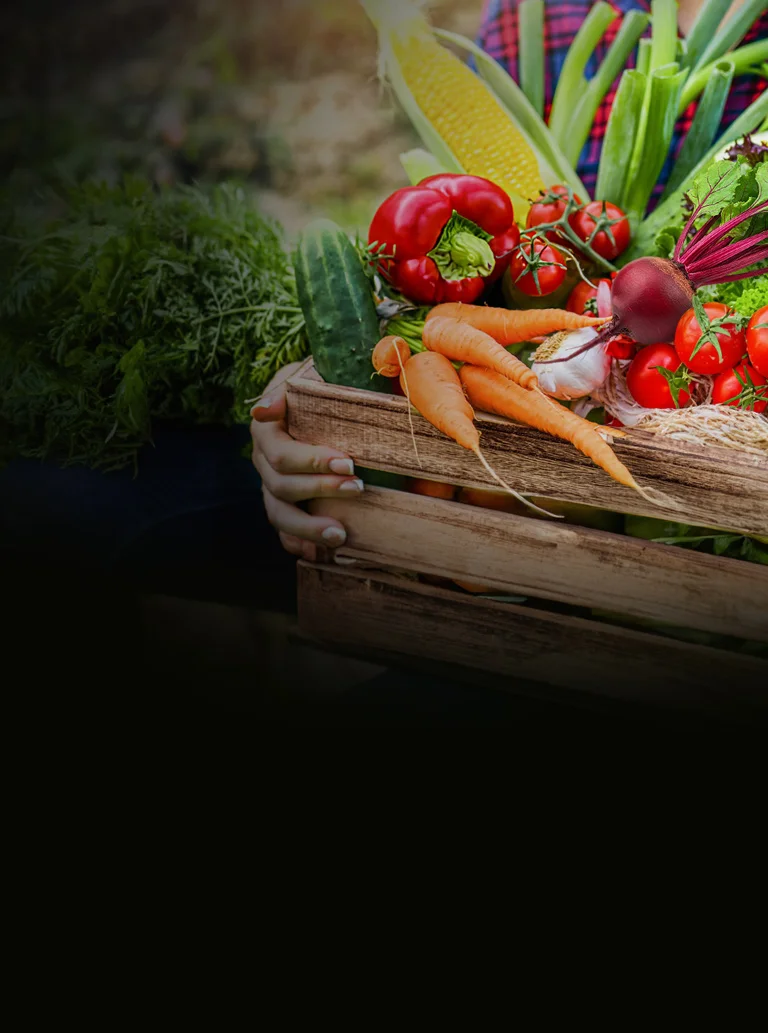 A box of vegetables